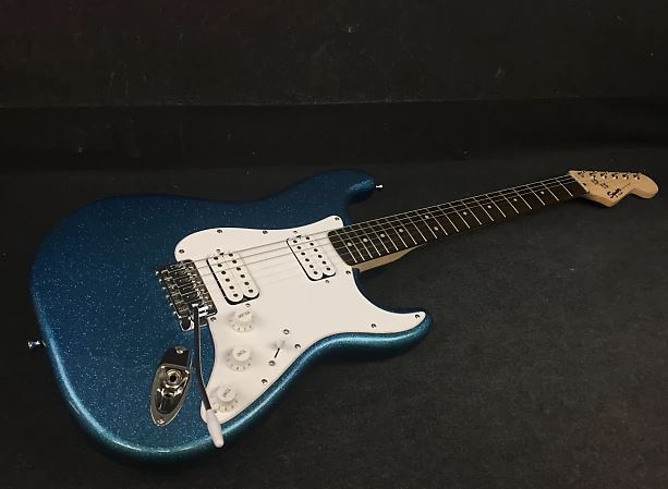 SQUIRE BULLET STRATOCASTER ELCTRIC GUITAR (BLUE SPARKLE)